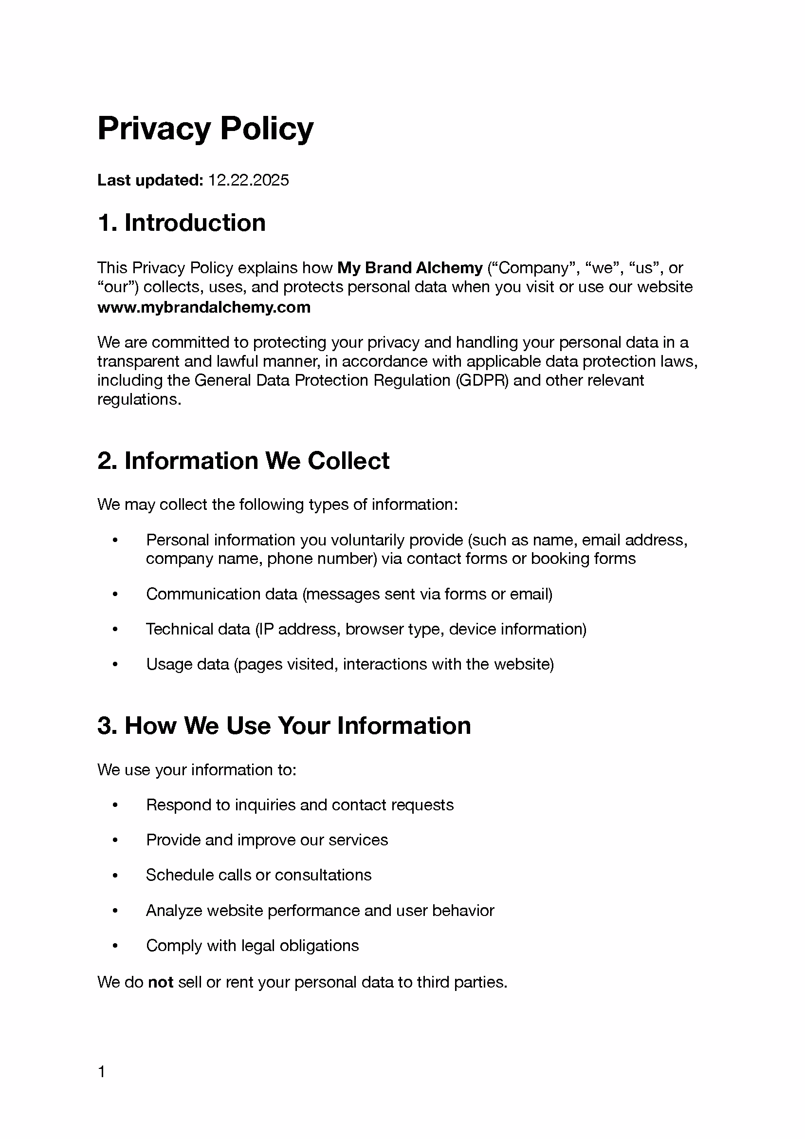 Privacy Policy